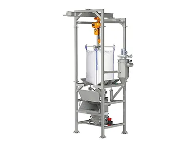 جهاز أوتوماتيكي لفتح الأكياس وفصل المحتوى عن التغليف